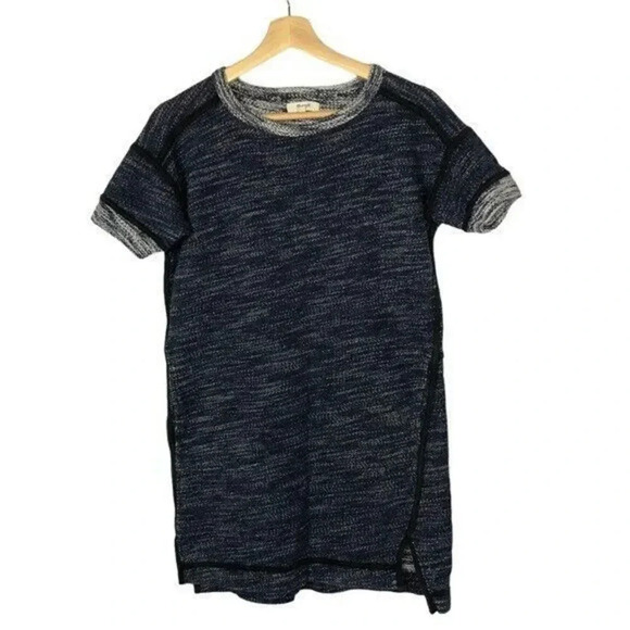 Madewell Dresses & Skirts - Madewell Blue Knit Textured Short Sleeve Mini Dress XS